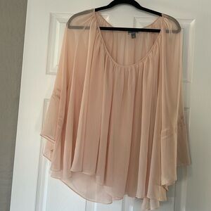 Chelsea28 Light Pink Chiffon Blouse